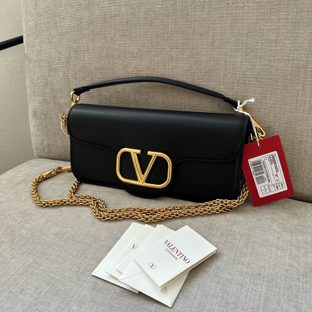 SOLD Valentino Black LOCO SHOULDER BAG